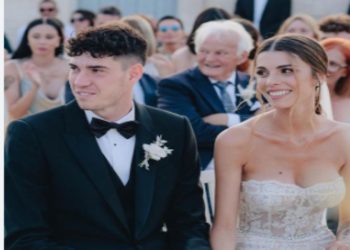 Alessandro Bastoni e sua moglie Camilla Bresciani. (Foto: Web)