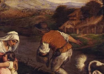 Jacopo Bassano, Parabola del seminatore (1567-68, particolare)