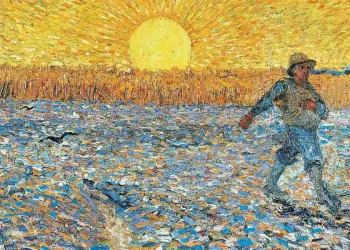 Vincent van Gogh, Il seminatore (1888, particolare)