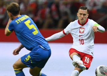 Piotr Zielinski con la Polonia (Foto ANSA)