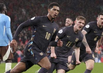 L'esultanza dell'Inghilterra (Foto ANSA)