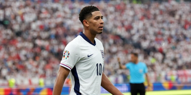 Jude Bellingham con l'Inghilterra agli Europei 2024 (Foto ANSA)
