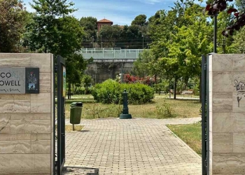 Il parco Baden Powell di Pescara dove è stato ucciso Christopher Thomas Luciani (Foto 2024 ANSA/LORENZO DOLCE)