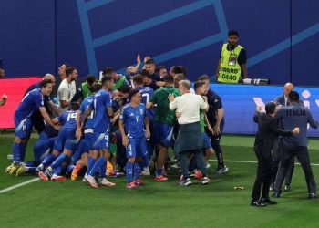 L'Italia esulta per la qualificazione agli ottavi degli Europei 2024 (Foto ANSA)