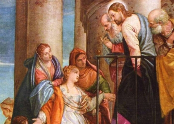 "Guarigione dell'emorroissa" di Paolo Veronese (particolare)