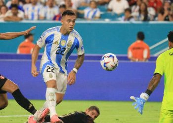 Lautaro Martinez in gol in Copa America 2024 (Foto ANSA)