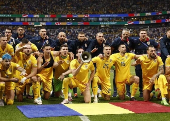 La Romania festeggia gli ottavi agli Europei 2024 (Foto ANSA)