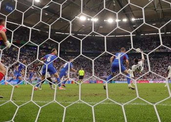 Il gol di Jude Bellingham contro la Slovacchia agli Europei 2024 (Foto ANSA)