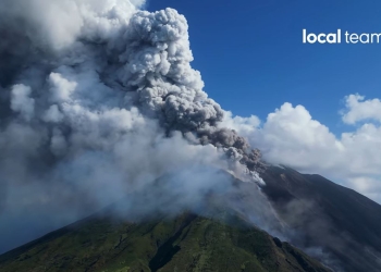 Eruzione dello Stromboli, screen da Local Team/Youtube
