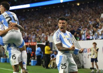 L'Argentina esulta in Copa America 2024 (Foto ANSA)