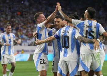 L'Argentina esulta in Copa America 2024 (Foto ANSA)
