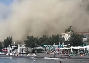 La frana al Monte di Procida, screen da Youtube