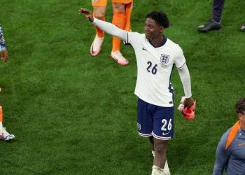 Kobbie Mainoo, sorpresa dell'Inghilterra agli Europei 2024 (Foto ANSA)