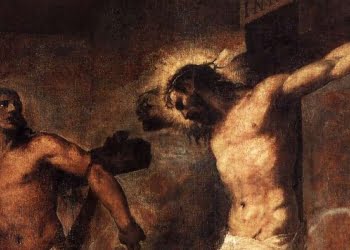 "Gesù Cristo e il buon ladrone" di Tiziano Vecellio (particolare)