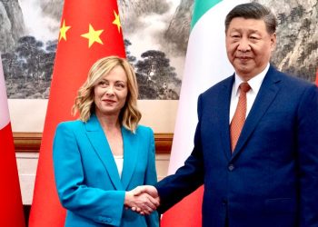 Giorgia Meloni e Xi Jinping (Ansa)