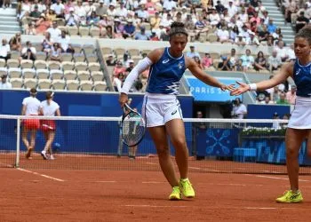 Sara Errani e Jasmine Paolini alle Olimpiadi 2024 Parigi (Foto ANSA)