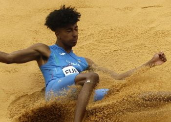 Mattia Furlani, qui alle Olimpiadi Parigi 2024 (Foto ANSA)