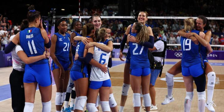 L'Italia del volley femminile alle Olimpiadi Parigi 2024 (Foto ANSA)