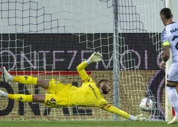 David De Gea, qui in Conference League con la Fiorentina (Foto ANSA)