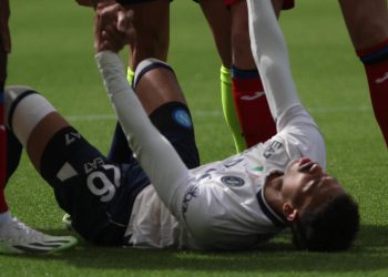 Cyril Ngonge con il Napoli (Foto ANSA)