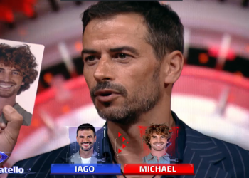 Iago Garcìa contro Michael Castorino al Grande Fratello 2024 (screen da TV)