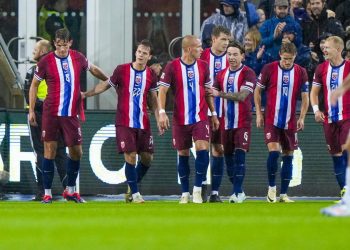 L'esultanza della Norvegia in Nations League (Foto ANSA)