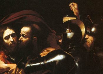 Caravaggio, "Cattura di Cristo" o "Presa di Cristo nell'orto" (1602, particolare)