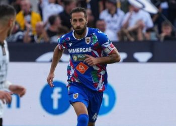 Paolo Rozzio con la Reggiana (da facebook.com/acreggiana1919official)