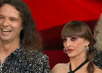 Rebecca Gabrielli con i Cugini di Campagna a Ballando con le stelle (Foto: screen tv)