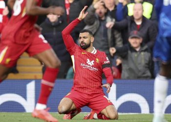 La rabbia di Mohamed Salah con il Liverpool (Foto ANSA)