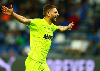 Domenico Berardi esulta con il Sassuolo (da Facebook)