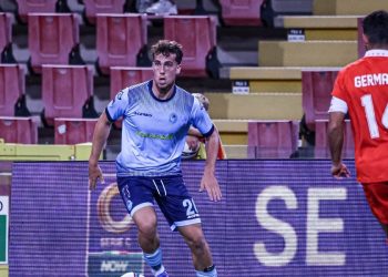 Mattia Angeloni con la maglia dell'Albinoleffe (da facebook.com/UCAlbinoLeffe1998)