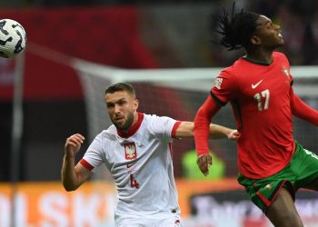 Sebastian Walukiewicz e Rafael Leao in Polonia Portogallo (Foto ANSA)