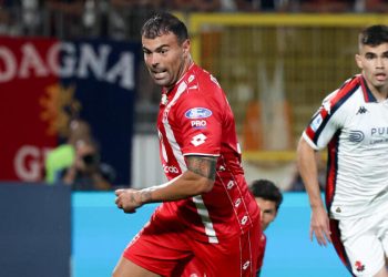 Andrea Petagna con la maglia del Monza (Foto ANSA)