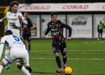 Christian Aucelli con la maglia del Trento (da facebook.com/calcio.trento1921)