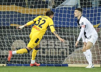 Mateo Retegui in gol con l'Atalanta (Foto ANSA)