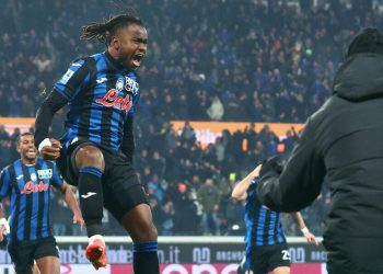 Ademola Lookman in gol con l'Atalanta (Foto ANSA)