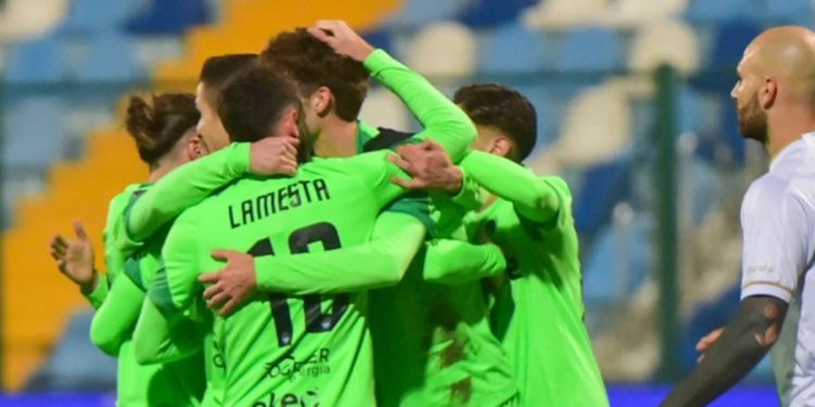 L'esultanza della Giana Erminio (da facebook.com/SerieCofficial)