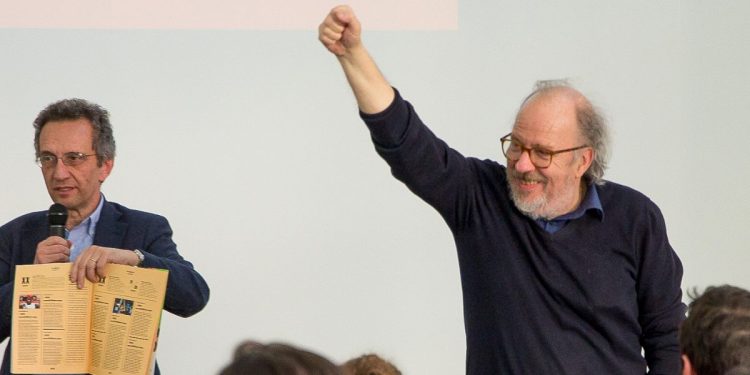 Riccardo Bonacina (d) con Giuseppe Frangi (foto G. Frangi)