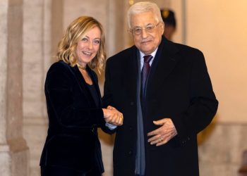 Abu Mazen con Giorgia Meloni