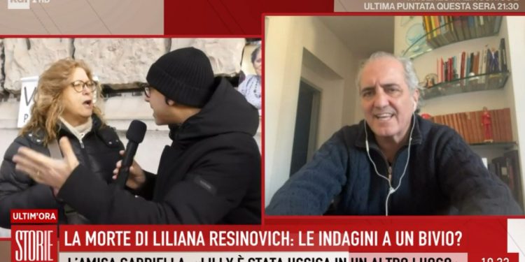 Il giornalista Giovanni Terzi e gli amici e parenti di Liliana Resinovich