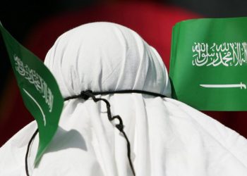 Un tifoso dell'Arabia Saudita (Ansa)
