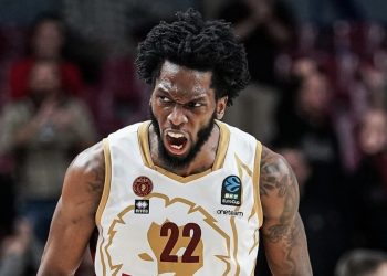 Jordan Parks con la Reyer Venezia (da facebook.com/ReyerVenezia)