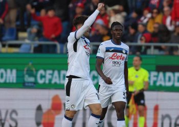 L'esultanza di Nicolò Zaniolo con l'Atalanta (Foto ANSA)