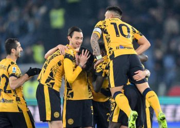 L'esultanza dell'Inter (Foto ANSA)