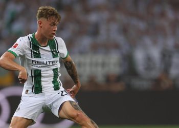 Luca Netz con il Borussia Monchengladbach (Foto ANSA)