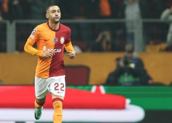 Hakim Ziyech con la maglia del Galatasaray (Foto ANSA)