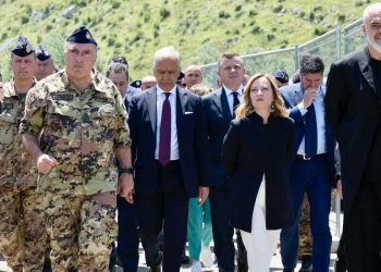 Meloni e Piantedosi in Albania