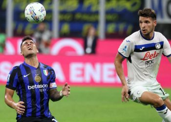 Lautaro Martinez e Berat Djimsiti in Inter Atalanta (Foto ANSA)