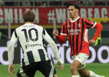 Tijjani Reijnders contro Kenan Yildiz in Milan Juventus (Foto ANSA)